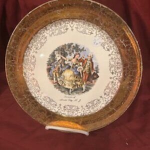 Vintage  gold trim plate